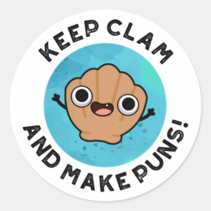 Behålla Clam och gör punktering till en snygg Snäc Runt Klistermärke