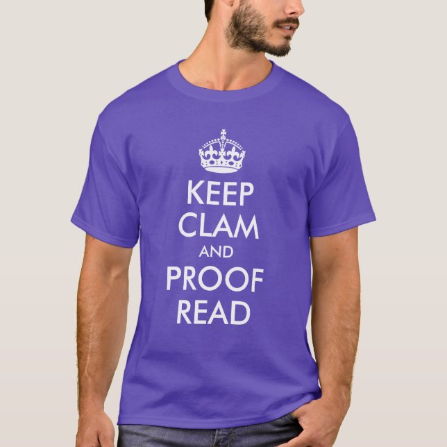 Behålla Clam och korrekturläsning Tee (Framsida)