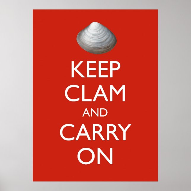BEHÅLLA CLAM-poster Poster (Framsidan)