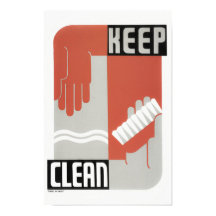 Behålla Clean - Healthcare WPA Print - Circa 1937