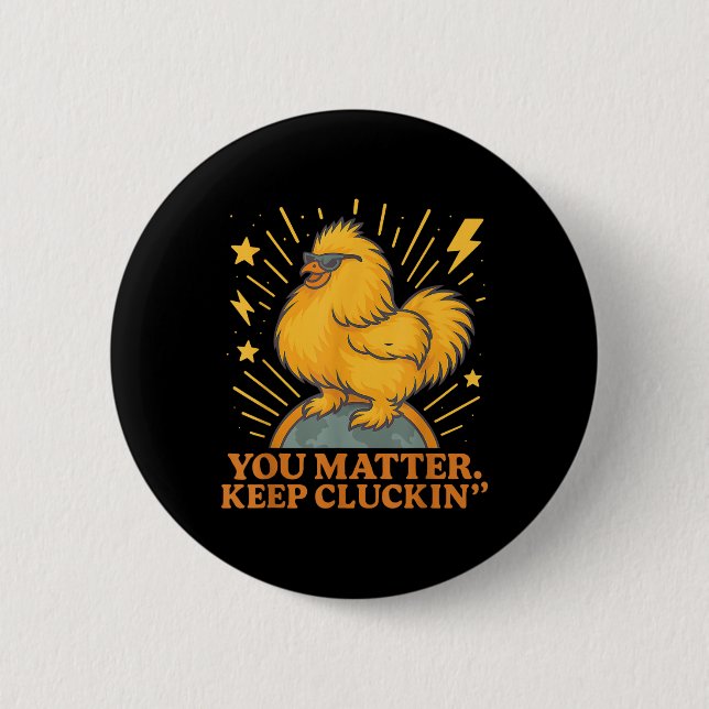 Behålla Clottin Funny Chicken Pun Knapp (Framsida)