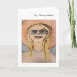 Behålla Coloring Marilyn Card Kort