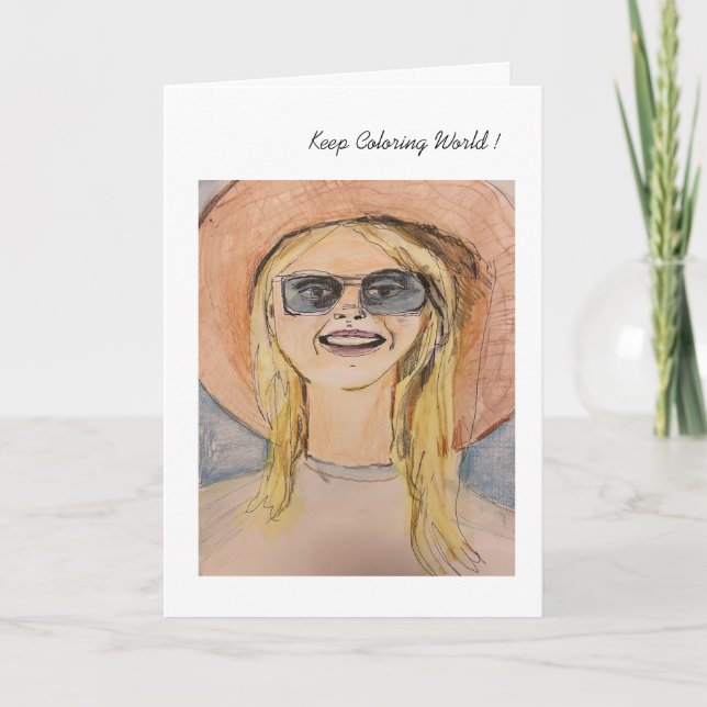 Behålla Coloring Marilyn Card Kort (Framsida)