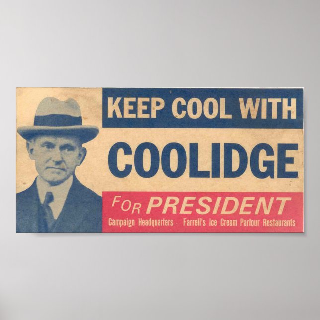 Behålla Coola med Coolidge till talman Poster (Framsidan)
