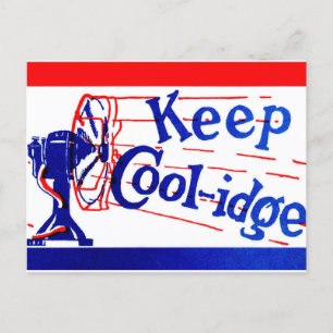 Behålla Coolidge med Silen Cal Coolidge Vykort