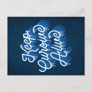 Behålla Cursive Alive/vycard Helg Vykort