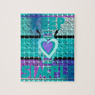 Behålla: Cyan Heart & Clarity Mönster Art Pussel