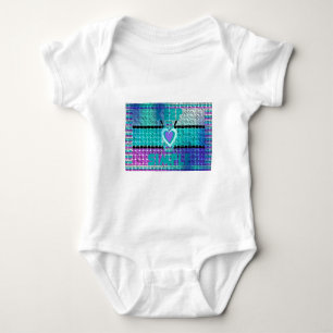 Behålla: Cyan Heart & Clarity Mönster Art T-shirt