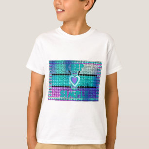 Behålla: Cyan Heart & Clarity Mönster Art T-shirt
