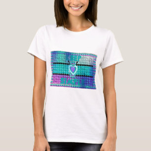 Behålla: Cyan Heart & Clarity Mönster Art Tee