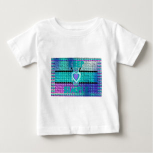 Behålla: Cyan Heart & Clarity Mönster Art Tröja