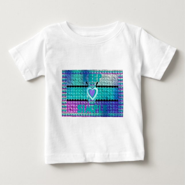 Behålla: Cyan Heart & Clarity Mönster Art Tröja (Framsida)