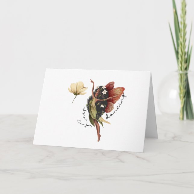 Behålla Dansking Fairy Greeting Cards  Kort (Framsida)