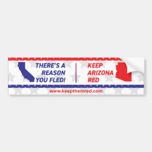 Behålla De röda - Bumper Sticker CA till AZ Bildekal