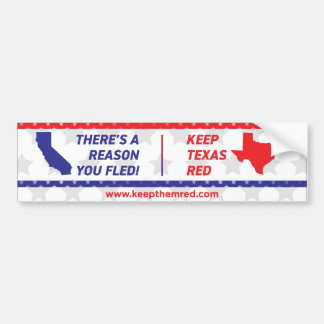 Behålla dem Red - Bumper Sticker CA till TX Bildekal