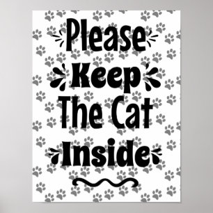 Behålla den inre kattlådan poster