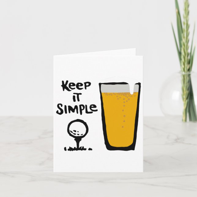 Behålla Den Simple Léf Beer Kort (Framsida)