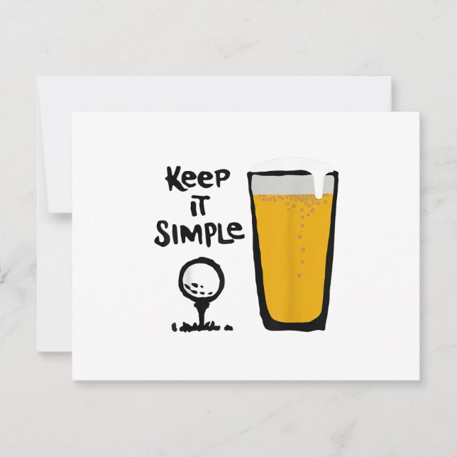 Behålla Den Simple Léf Beer OSA Kort (Framsida)