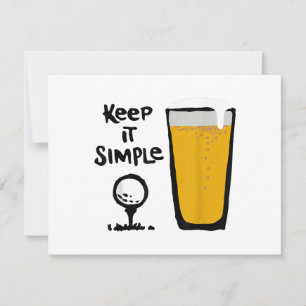 Behålla Den Simple Léf Beer Tack Kort