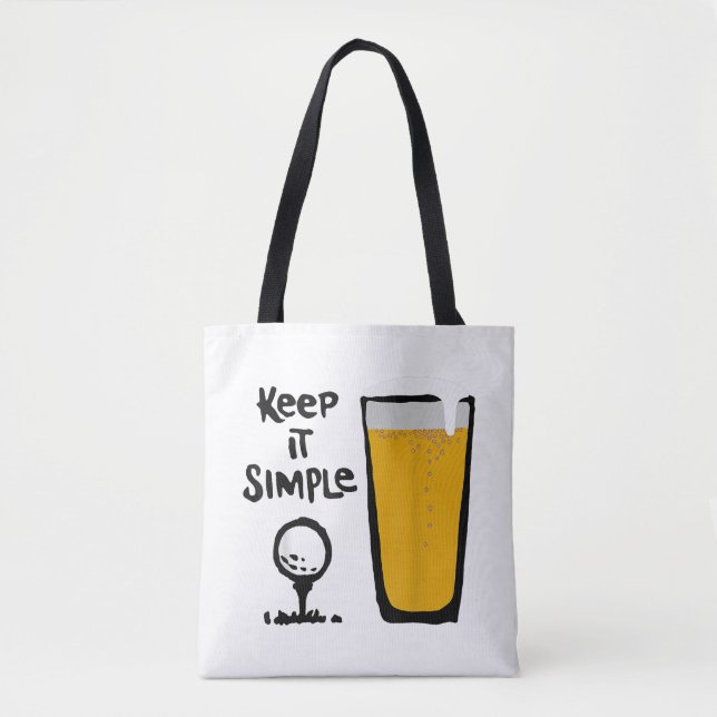 Behålla Den Simple Léf Beer Tygkasse (Framsida)