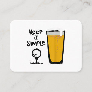 Behålla Den Simple Léf Beer Visitkort