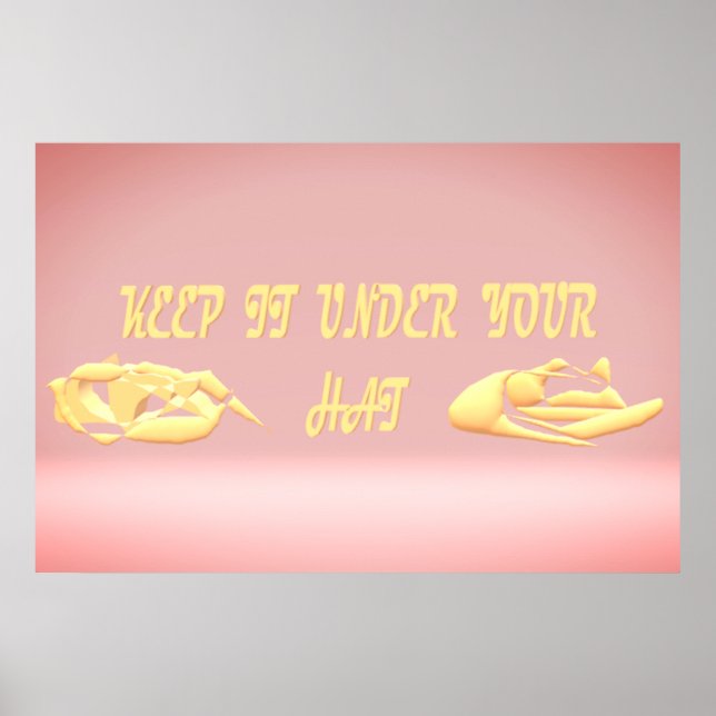 behålla den under din hatt-hemlighetsdesign poster (Framsidan)
