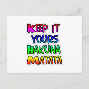 Behålla Det är din Hakuna Matata Art-utskrift Vykort