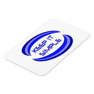 Behålla det enkel Recovery Slogan-citat i blått Magnet