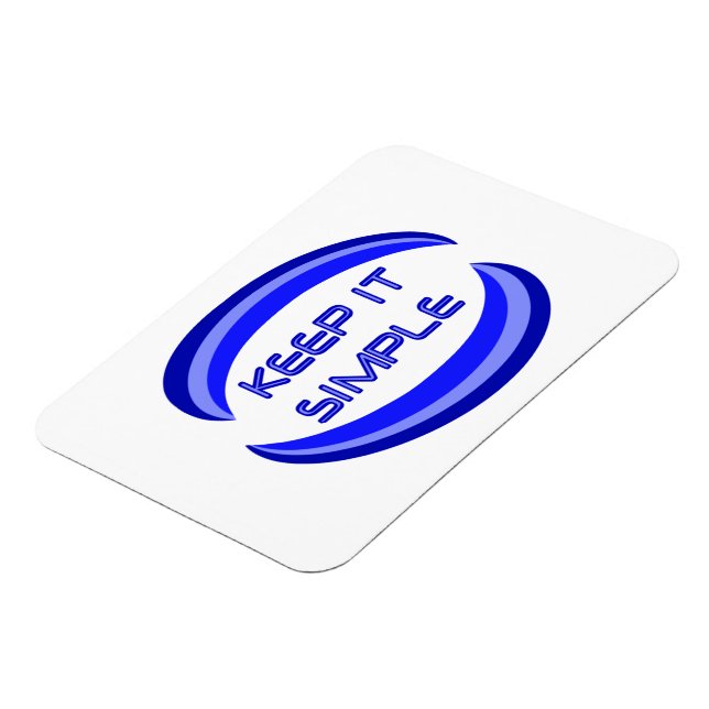 Behålla det enkel Recovery Slogan-citat i blått Magnet (Vänstra Sidan)