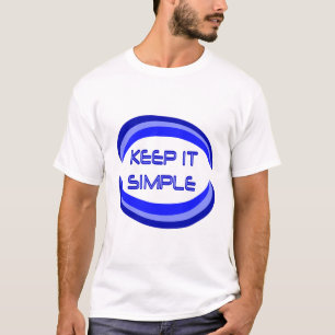 Behålla det enkel Recovery Slogan-citat i blått Tee Shirt