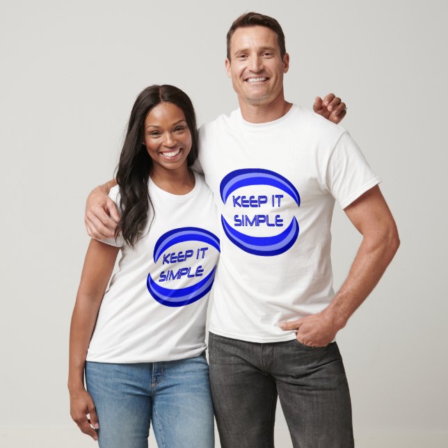 Behålla det enkel Recovery Slogan-citat i blått Tröja (Unisex)