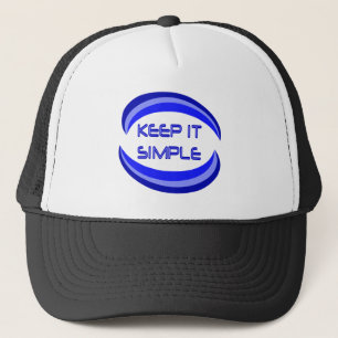 Behålla det enkel Recovery Slogan-citat i blått Truckerkeps