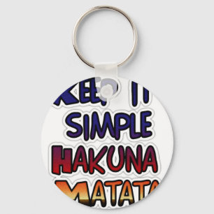 Behålla Det enkla utskriften av Hakuna Matata Art Nyckelring