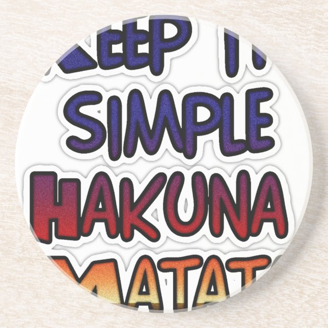 Behålla Det enkla utskriften av Hakuna Matata Art Underlägg (Framsidan)