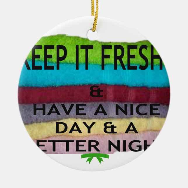 behålla det friska julgransprydnad keramik (Framsidan)