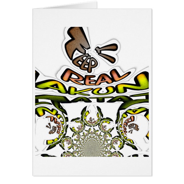 behålla det hela Hakuna Matata Alltid Hälsningskort (Framsidan)