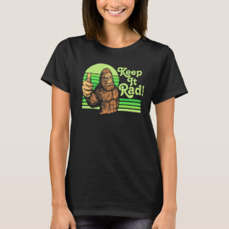 Behålla det löd! Vintage Bigfoot Thumbs Up Funny V T Shirt