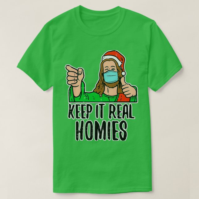 Behålla det sanna Jesus i Ansikte Mask T Shirt (Design framsida)