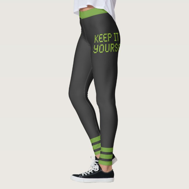 Behålla det till dig själv Grönt Rand Leggings (Vänster)