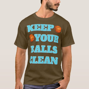 Behålla din Bollar Ren Dubbla betyder basketboll S T Shirt