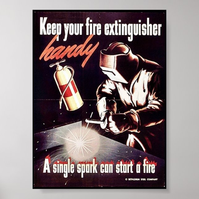 Behålla din brandsläckarhandbok poster (Framsidan)