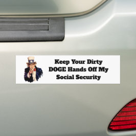 Behålla din Dirty DOGE Händer av min Social-säkerh Bildekal