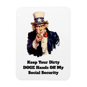 Behålla din Dirty DOGE Händer av min Social-säkerh Magnet