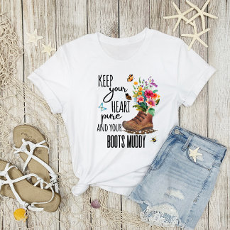 Behålla din hjärtrytm och dina rötter rök i rött l t shirt