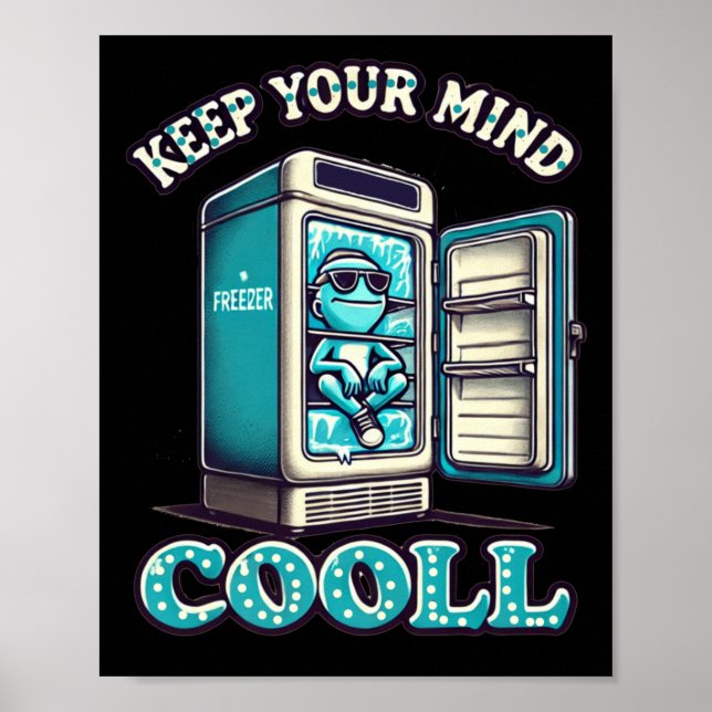 Behålla din logiska Coola Motiv citattecken Poster (Framsidan)