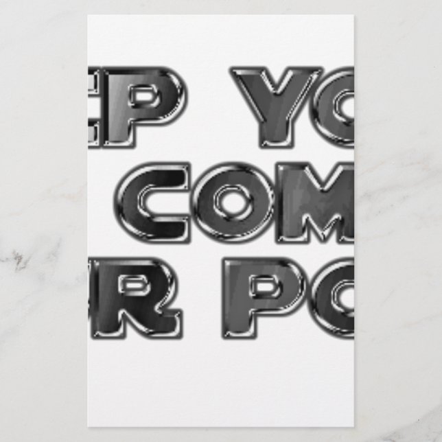 Behålla dina dumma kommentarer (Framsida)