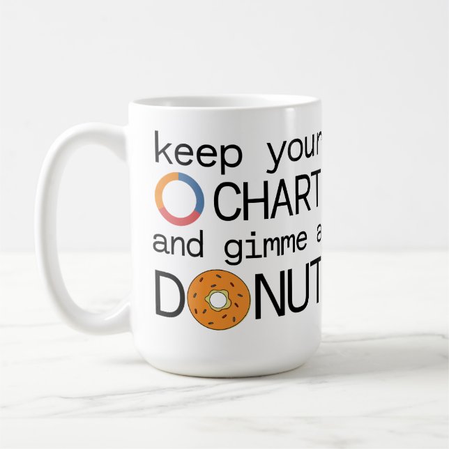 Behålla ditt (Donut) diagram och Gimme a Donut Kaffemugg (Vänster)