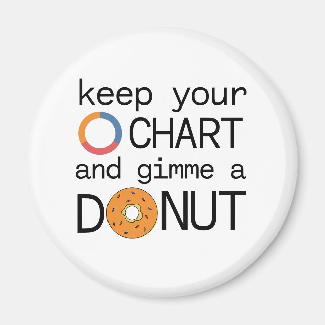 Behålla ditt (Donut) diagram och Gimme a Donut Magnet (Framsidan)