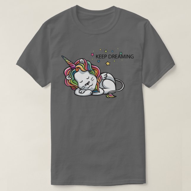 Behålla Dreaming Lejon Unicorn Fairy svan T Shirt (Design framsida)