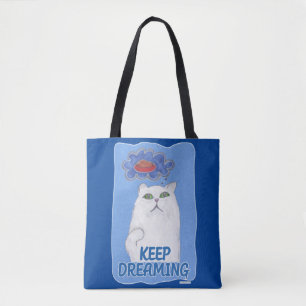 Behålla Dreaming Sweet Cat Illustration Tygkasse